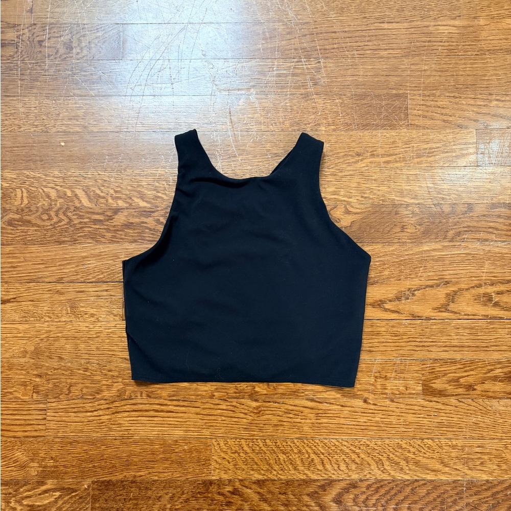 Black Athleta crop tank top